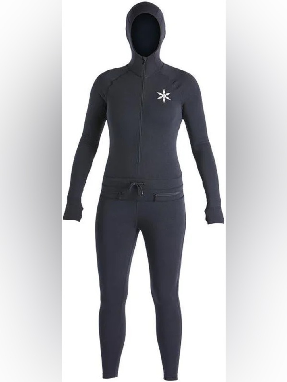 NWT Airblaster Women’s Classic Ninja Suit Base-Layer, Hooded, Black, Small